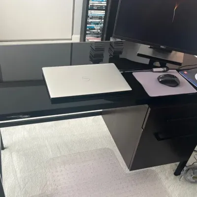 Glass Top Laminate Desk