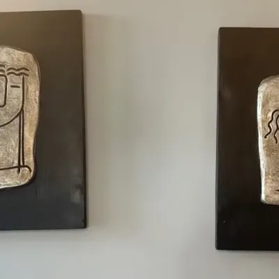 Silver and Black Stylized Abstract Artwork (2)
