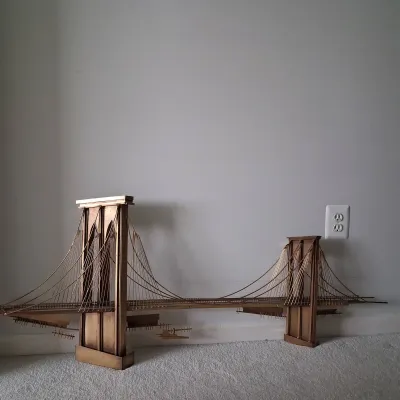 Gold Tone Metal Bridge Sculpture