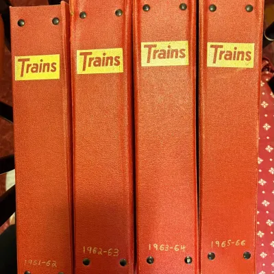 Vintage Trains Magazine 4-Volume Set (1961–1966) – Complete 48 Issues in Official Kalmbach Binders