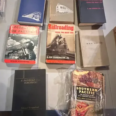 Vintage Railroad History Book Lot by Well-known Railroad Authors (8 books)