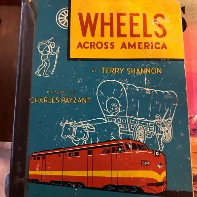 Vintage Train & Railroad Book Lot: "Wheels Across America", "Trains", & Collectibles