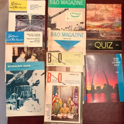 Vintage Railroad Magazine Lot – Baltimore & Ohio (B&O), Milwaukee Road & Historical Issues
