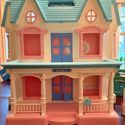 Vintage 1993 Fisher-Price Loving Family Dream Dollhouse + Figures & Furniture Lot!