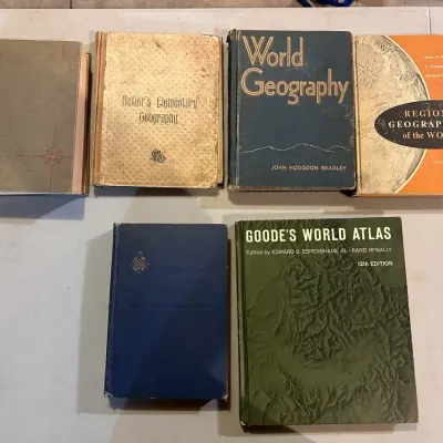 Vintage Atlas & Geography Book Lot (11 books)