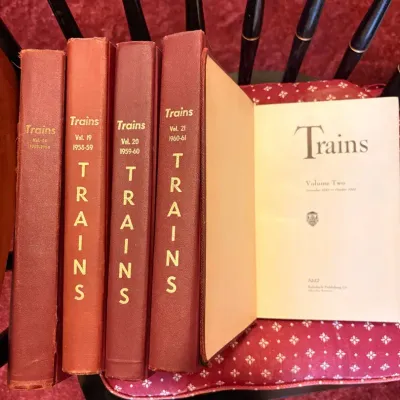 Vintage Hardbound "Trains" Magazine Lot (Vols. 2, 19, 20, 21, 24) – Kalmbach Publishing