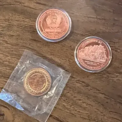 Nevada Northern Railway Copper Token Lot & Presidential Medal (3 Pcs)