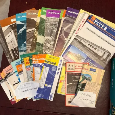 Vintage Railway Timetable & Ephemera Lot – Milwaukee Road, Chicago Metra & International Rail Guides