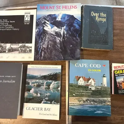 Vintage Travel & Americana Book Lot – Over the Range, Glacier Bay, Cape Cod, and more