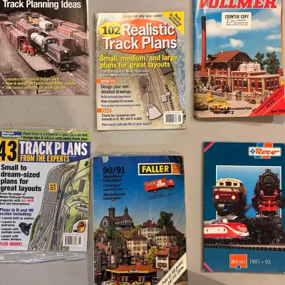 Model Railroad Catalog & Magazine Lot – Walthers HO, N & Z, Faller, Track Plans & More (13 Pcs)