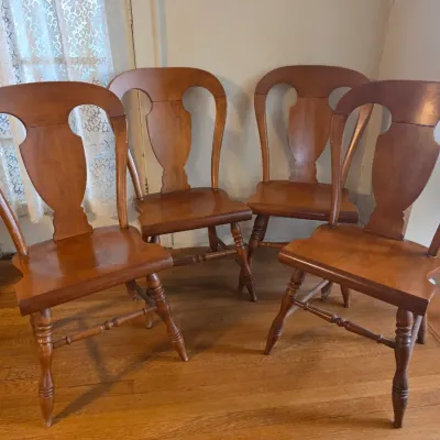 Sale Photo Thumbnail #6: Antique Balloon Back Dining Chairs