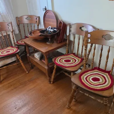 Sale Photo Thumbnail #23: Vintage Colonial Dining Chairs