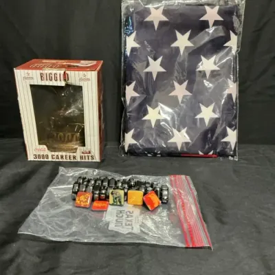 Beatles Themed Magnets and Craig Biggio Coca Cola / Food Town Bronze Statue