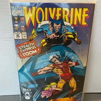 Sale Photo Thumbnail #94: Marvel Comics Wolverine #40 from June 1991, bagged and boarded in good condition.