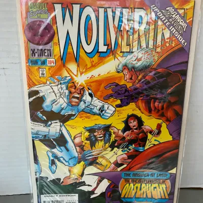 Sale Photo Thumbnail #78: Marvel Comics Wolverine issue #104 from August 1996, bagged and boarded in good condition.