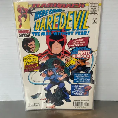 Sale Photo Thumbnail #12: Marvel Comics Daredevil #-1 Flashback issue from July 1997, bagged and boarded in good condition.