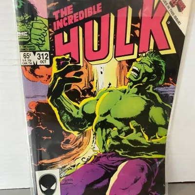 Sale Photo Thumbnail #65: Marvel Comics The Incredible Hulk #312, published October 1985, featuring artwork by Mike Mignola. The comic book comes bagged and boarded for protection.