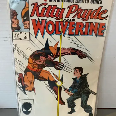 Sale Photo Thumbnail #83: Bagged and boarded copy of Marvel Comics' Kitty Pryde and Wolverine #3, January 1985.