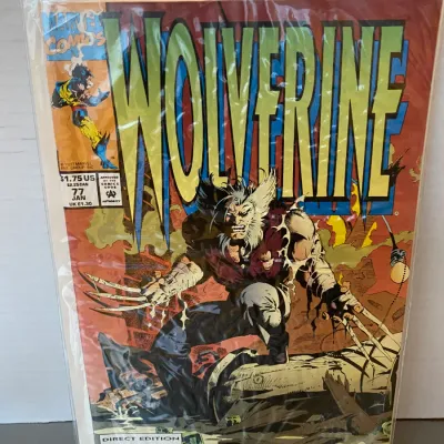 Sale Photo Thumbnail #100: Marvel Comics Wolverine #77, January 1994, bagged and boarded for protection.