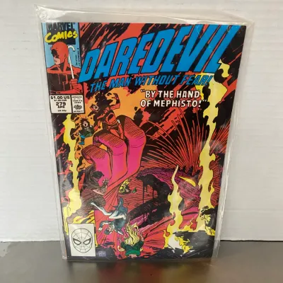 Sale Photo Thumbnail #36: Marvel Comics Daredevil #279 issue from April 1990, bagged and boarded.