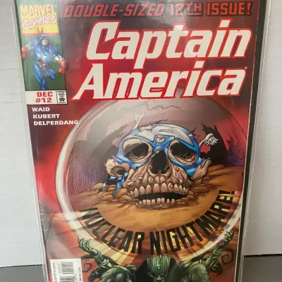 Sale Photo Thumbnail #75: Marvel Comics Captain America #12, December release, double-sized issue bagged and boarded.