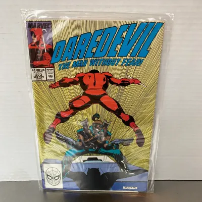 Sale Photo Thumbnail #37: Bagged Marvel Comics Daredevil #273 comic book, dated mid-November 1989.