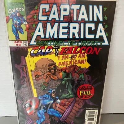 Sale Photo Thumbnail #74: Marvel Comics Captain America Sentinel of Liberty #8 comic book, April 1999, bagged and boarded in good condition.