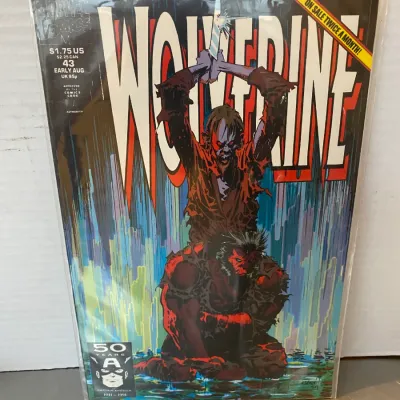 Sale Photo Thumbnail #86: Marvel Comics Wolverine #43, early August 1991, featuring Marc Silvestri artwork, bagged and boarded.
