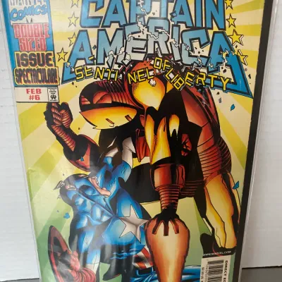 Sale Photo Thumbnail #72: Marvel Comics Captain America: Sentinel of Liberty #6, double-sized issue from February 1999, bagged and boarded.