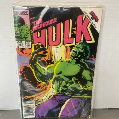 Sale Photo Thumbnail #52: Bagged and boarded copy of Marvel Comics' The Incredible Hulk #312, published October 1985.