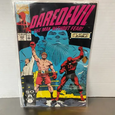 Sale Photo Thumbnail #34: Marvel Comics Daredevil #289 comic book from February 1991, bagged and boarded.