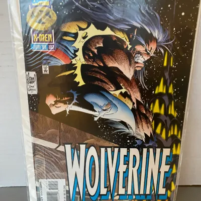 Sale Photo Thumbnail #99: Marvel Comics Wolverine #102, published in June 1996, sealed in a protective plastic sleeve with backing board.