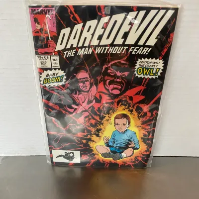 Sale Photo Thumbnail #33: Marvel Comics Daredevil #264 issue from March 1989, bagged and boarded for protection.