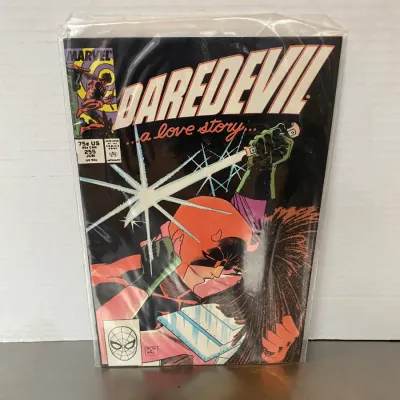 Sale Photo Thumbnail #50: Marvel Comics Daredevil issue #255, published June 1988, stored in a protective plastic sleeve with backing board.