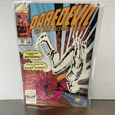 Sale Photo Thumbnail #43: Marvel Comics Daredevil #282, published in July 1990, guest-starring Silver Surfer and Mephisto, bagged and boarded.