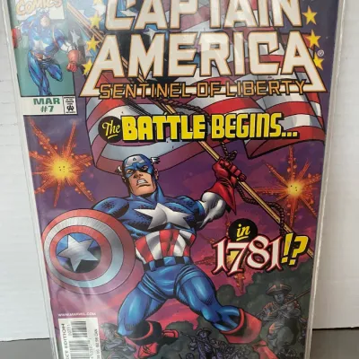 Sale Photo Thumbnail #73: Bagged and boarded copy of Marvel Comics' Captain America: Sentinel of Liberty #7, published March 1999.