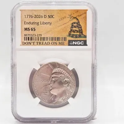 1608 graded 2026 d 250th anniversary enduring liberty half dollar