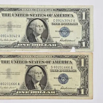 1502 2 1957 1 silver certificates