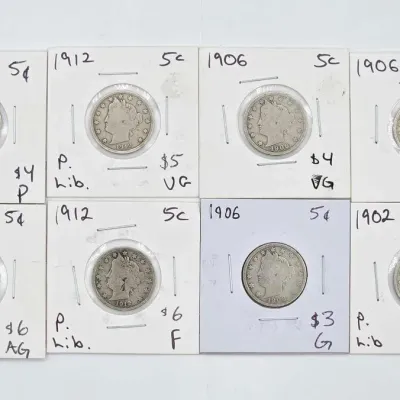 1625 8 1892 1912 barber nickels