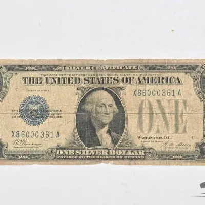 1504 1928 1 silver certificate funny back