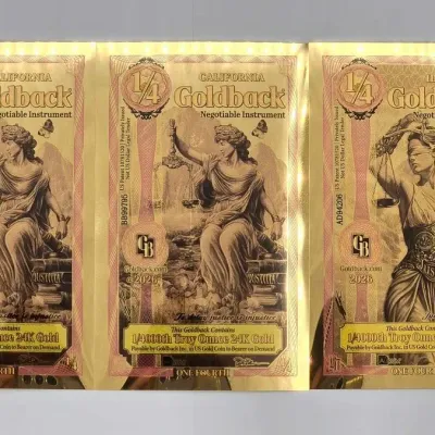 Sale Photo Thumbnail #20: 38 3 2026 california and idaho 14000 oz 24kt gold backs