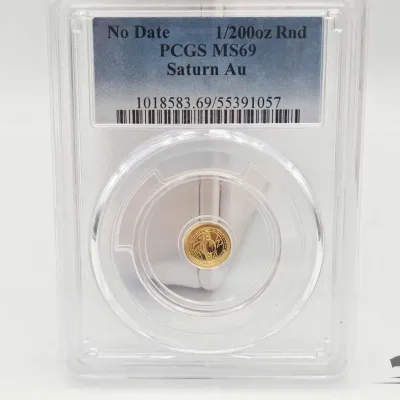 Sale Photo Thumbnail #19: 37 graded 24kt saturn 1200oz gold round