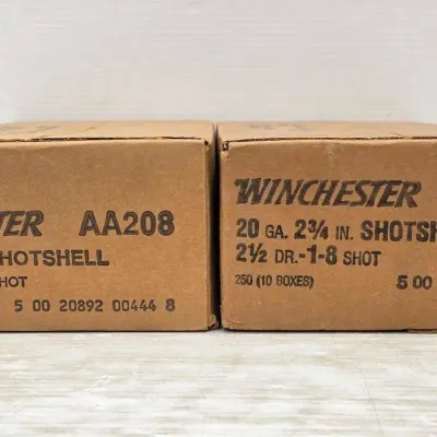 Sale Photo Thumbnail #150: 1302 2 sealed large boxes of 20 gauge ammunition