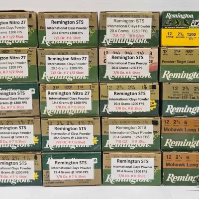 Sale Photo Thumbnail #122: 1240 approx 500 rounds remington 12 gauge shotgun shells 20 boxes