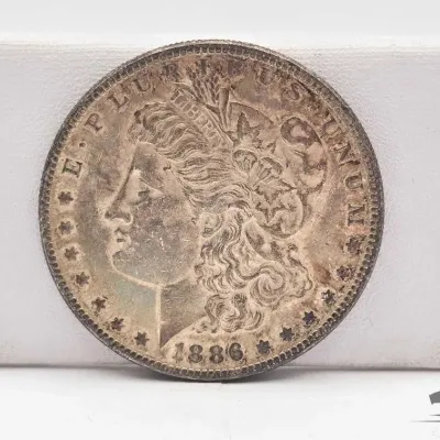 Sale Photo Thumbnail #30: 49 1886 morgan silver dollar