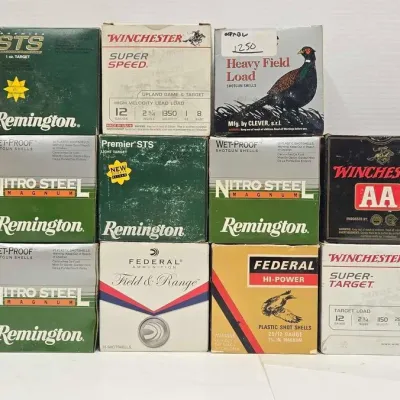 Sale Photo Thumbnail #127: 1250 15 boxes of 12 gauge ammunition