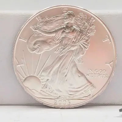 Sale Photo Thumbnail #29: 48 2005 american silver eagle