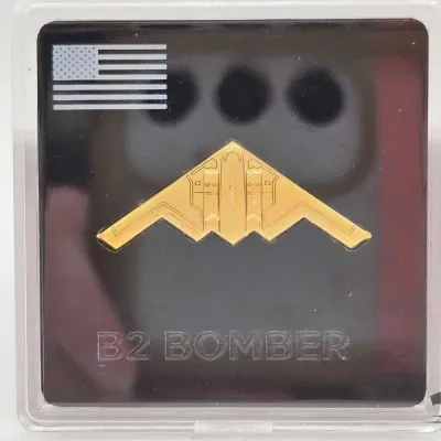 Sale Photo Thumbnail #21: 40 24kt gold b2 bomber coin