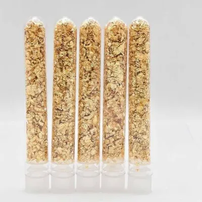 Sale Photo Thumbnail #17: 35 24kt gold flakes