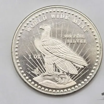 Sale Photo Thumbnail #24: 43 1981 world wide mint 1oz silver round
